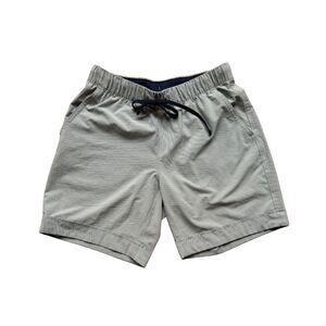 Athleta Blue Gray Pinstriped Women's 7"Athletic Shorts Size XS Gorp Bermuda